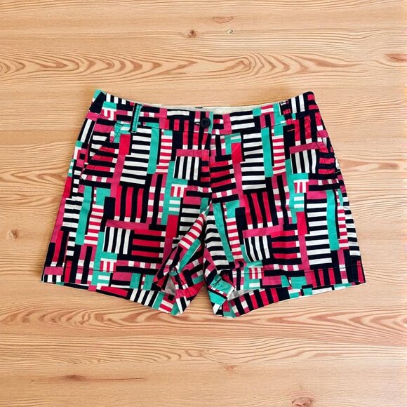 CROWN & IVY Sailing Print Striped Shorts Size 8 - Picture 1 of 8